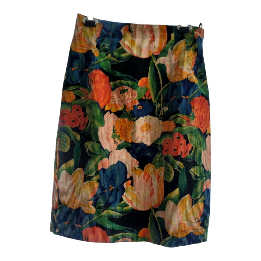 Rare Vintage Kenzo corduroy floral skirt.Size XS. I measured 26” Tag=36